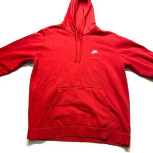 Y2K Nike Swoosh Red White Hoodie Jacket Outwear 2000's Men's XL